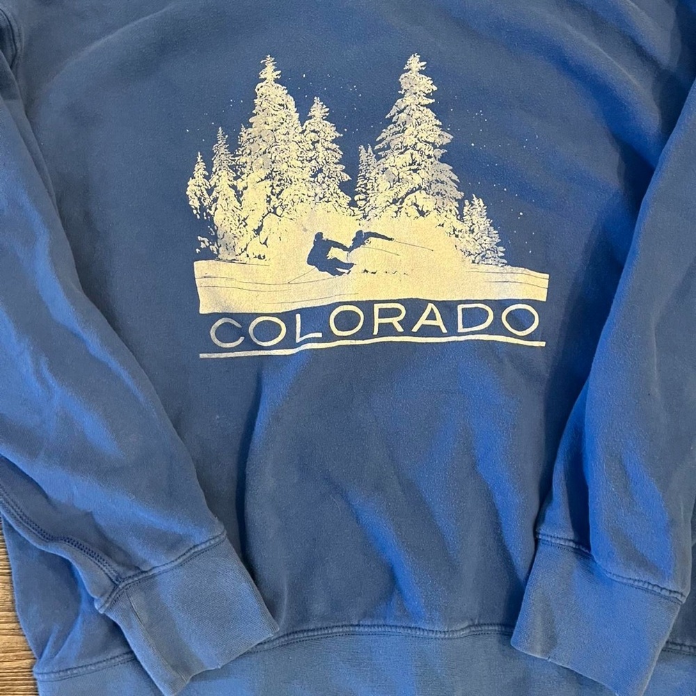 American Eagle Outfitters Blue Fleece-Lined Sweatshirt